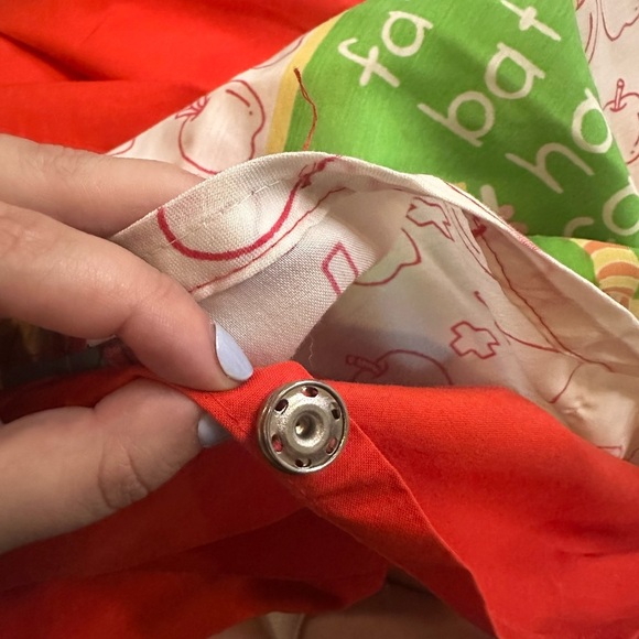 Vintage Sesame Street Red and Blue Duvet Cover Whimsical Design - Picture 11 of 12